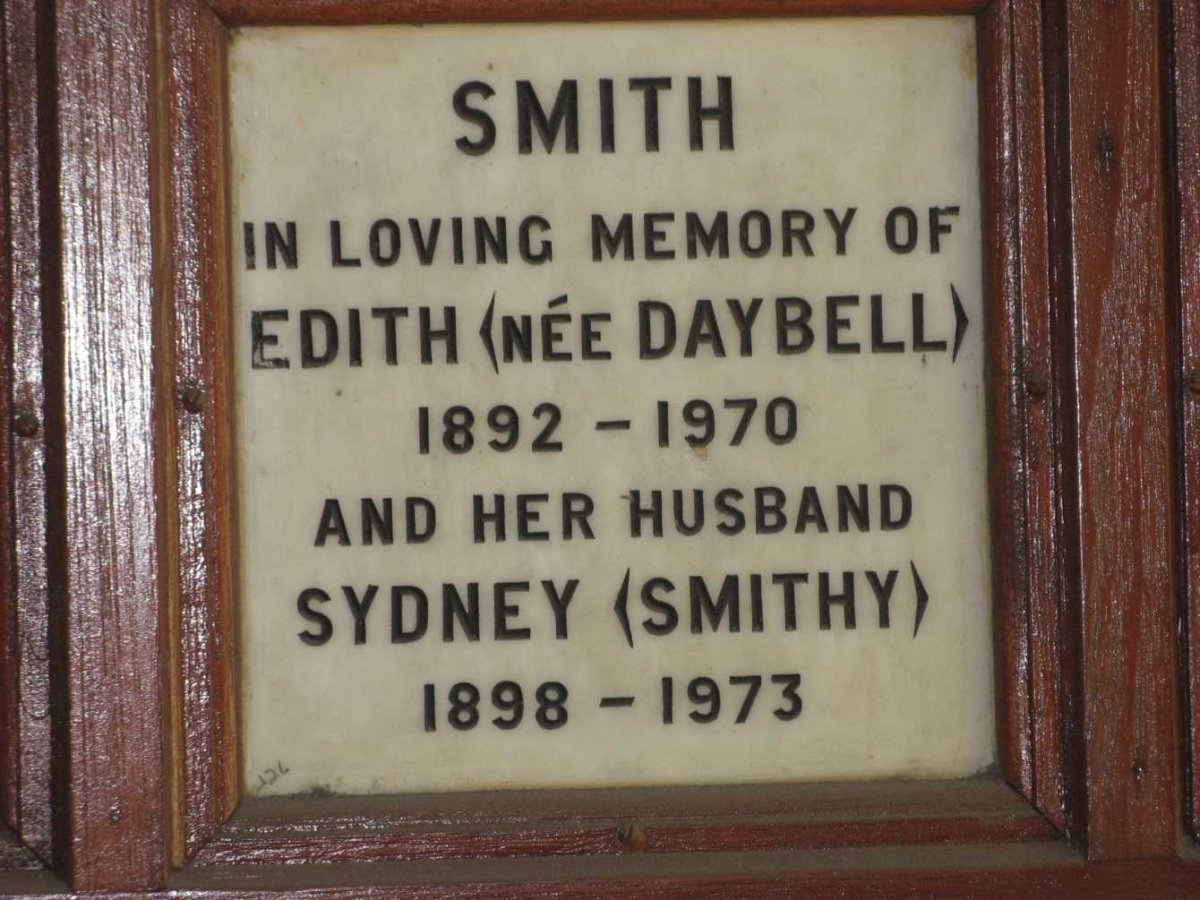 SMITH Sydney 1898-1973 &amp; Edith DAYBELL 1892-1970