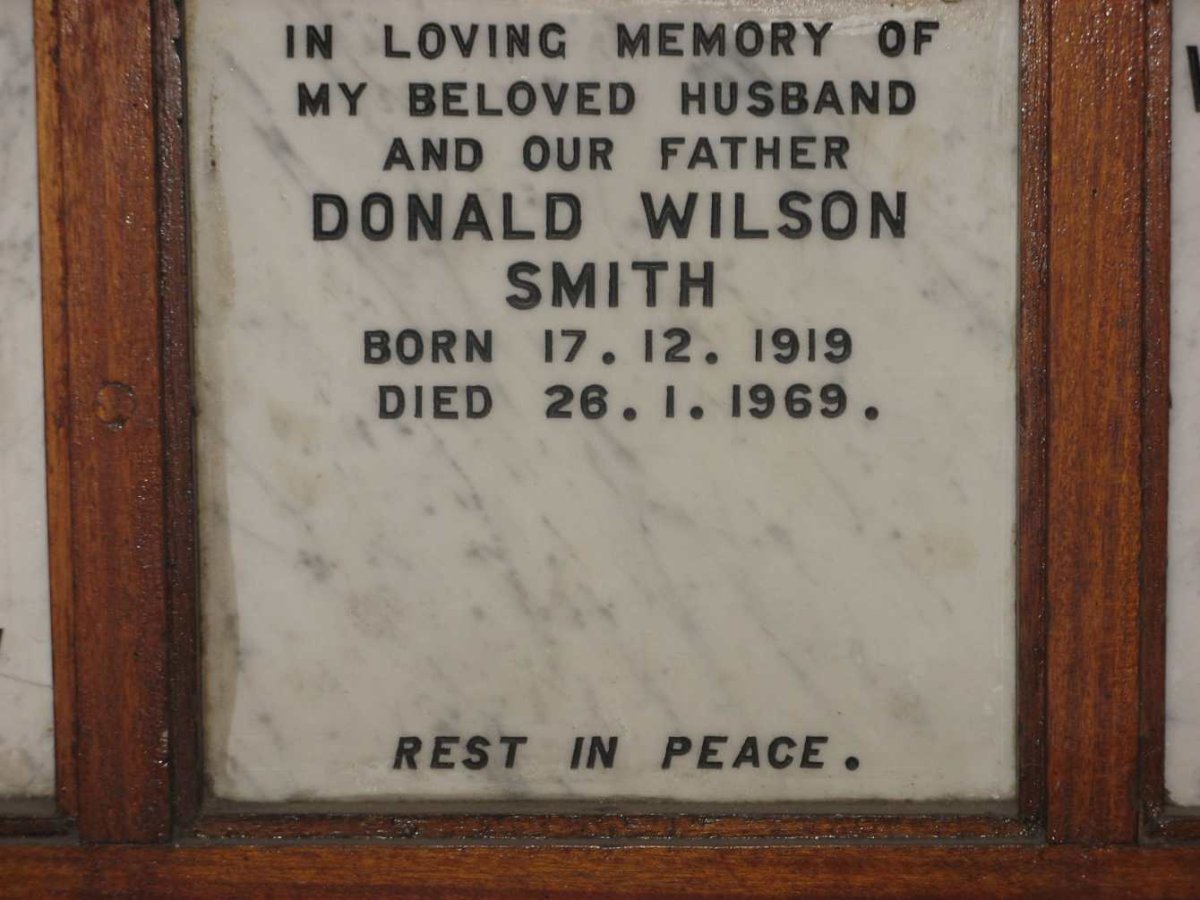 SMITH Donald Wilson 1919-1969