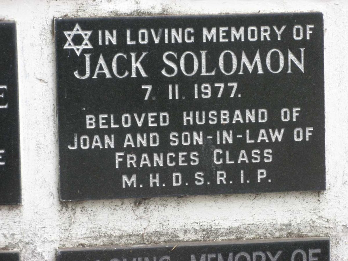 SOLOMON Jack -1977