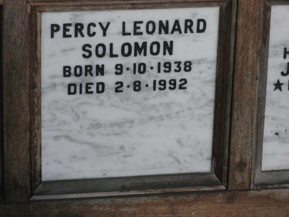 SOLOMON Percy Leonard 1938-1992