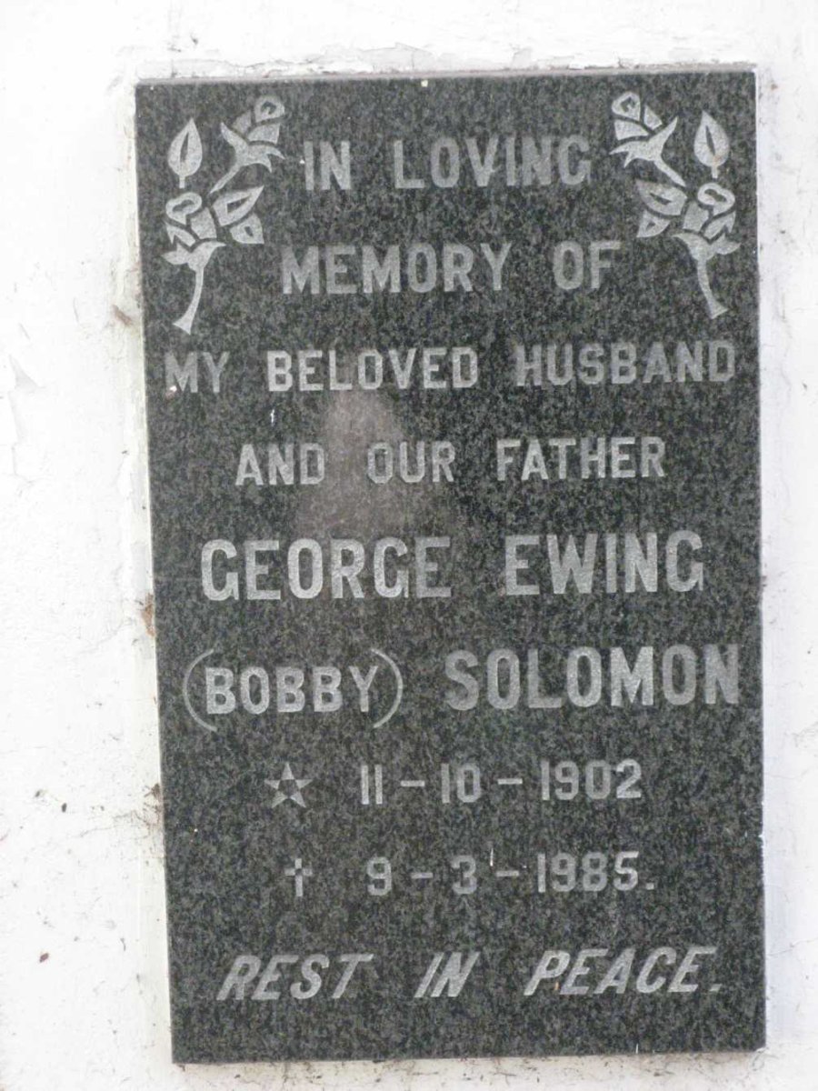 SOLOMON George Ewing 1902-1985