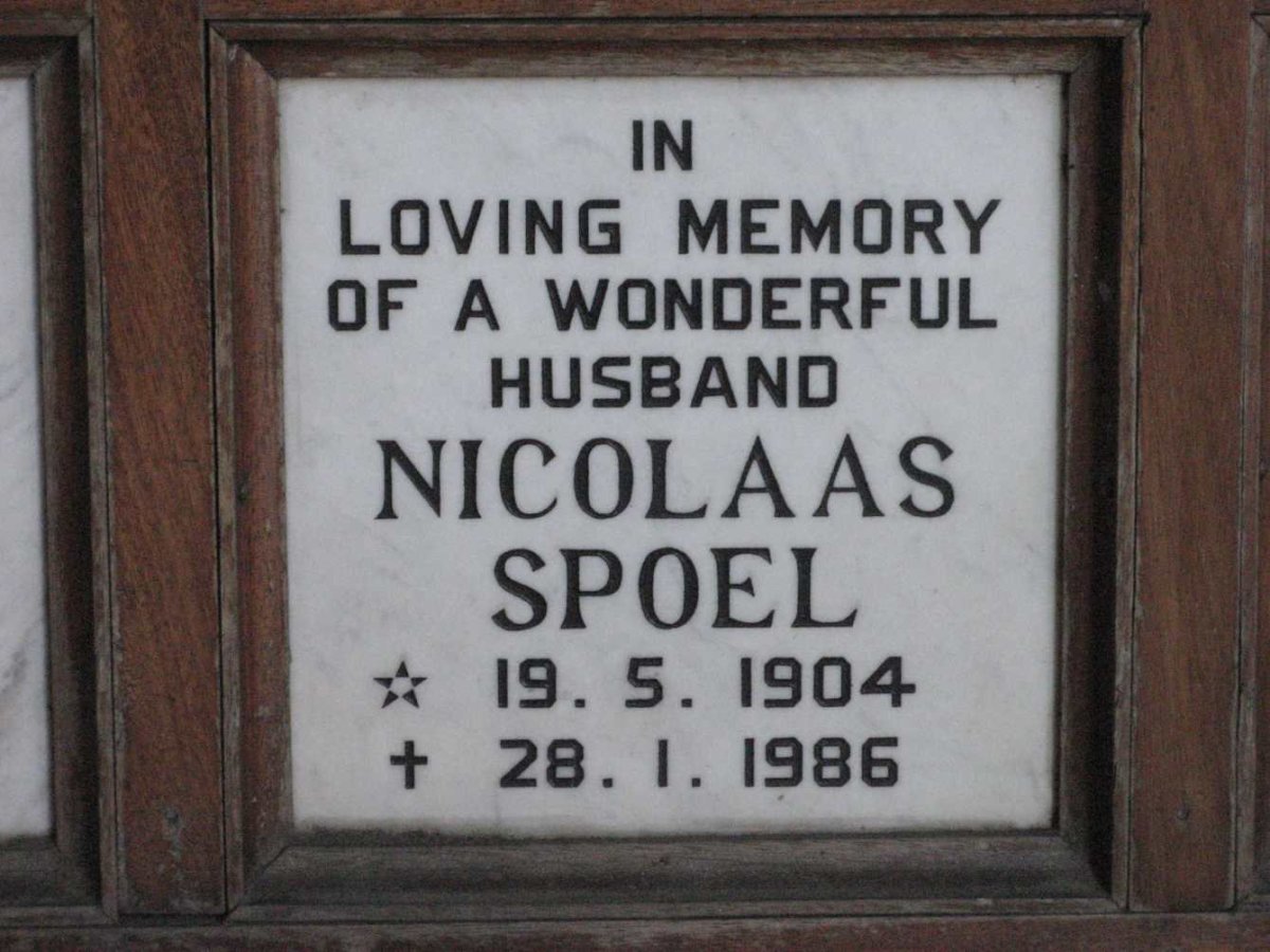 SPOEL Nicolaas 1904-1986