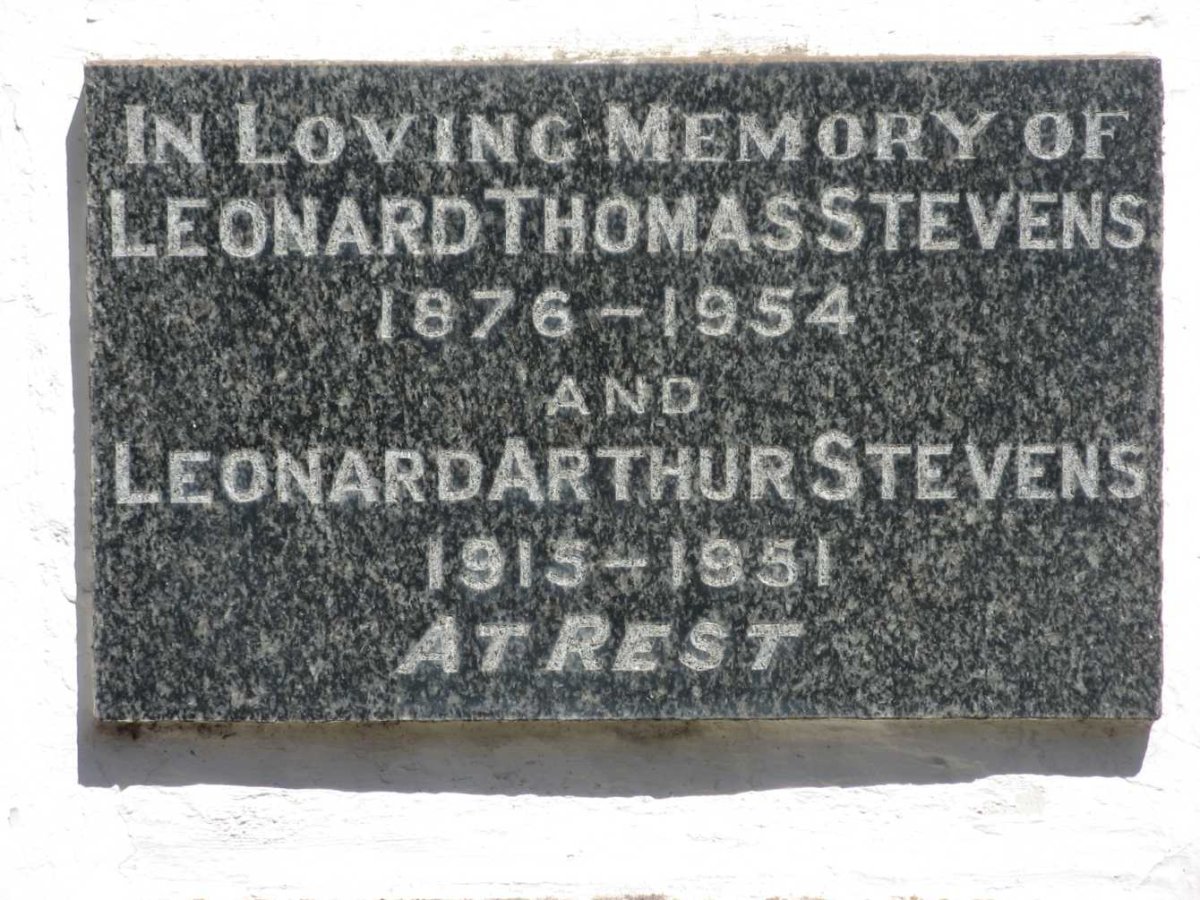 STEVENS Leonard Thomas 1876-1954 :: STEVENS Leonard Arthur 1915-1951