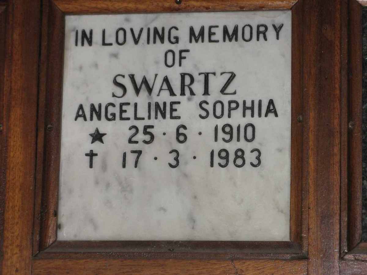 SWARTZ Angeline Sophia 1910-1983