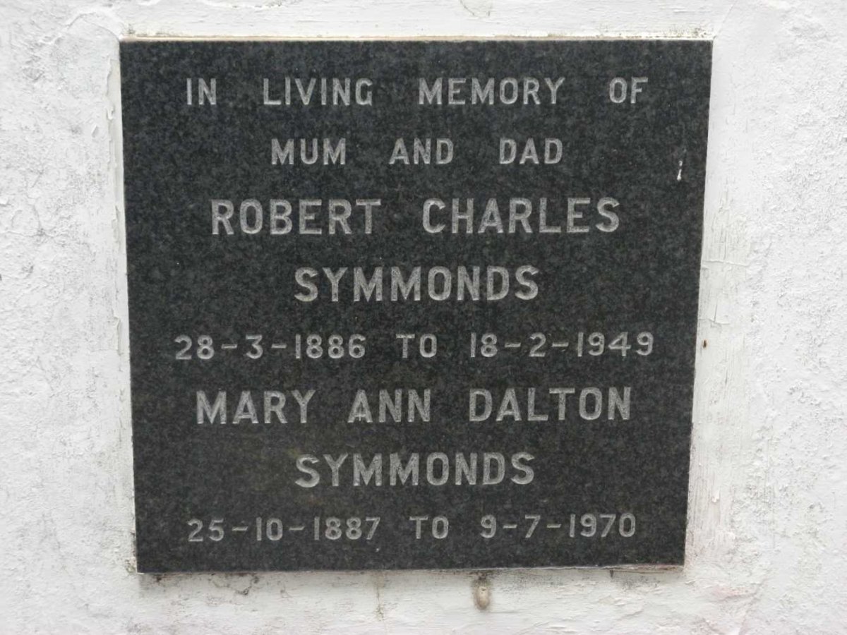 SYMMONDS Robert Charles 1886-1949 &amp; Mary Ann DALTON 1887-1970