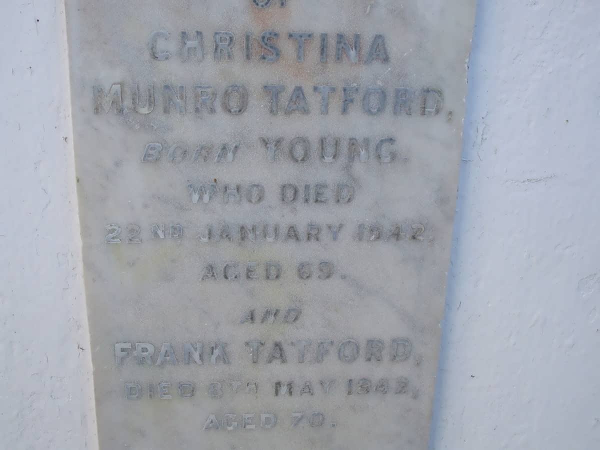 TATFORD Frank -1942 &amp; Christina Munro YOUNG -1942