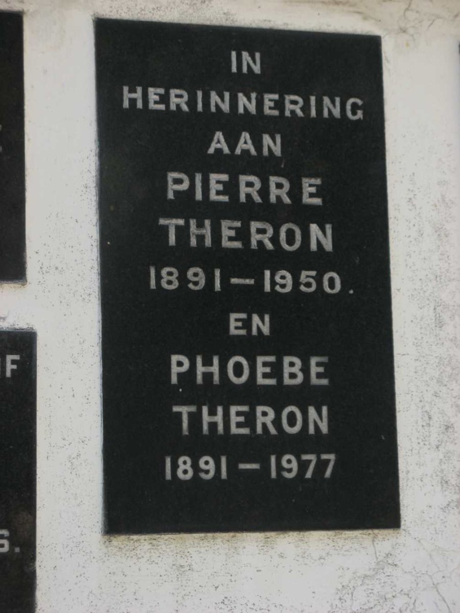 THERON Pierre 1891-1950 &amp; Phoebe 1891-1977