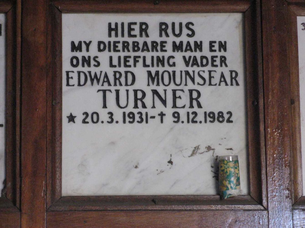 TURNER Edward Mounsear 1931-1982