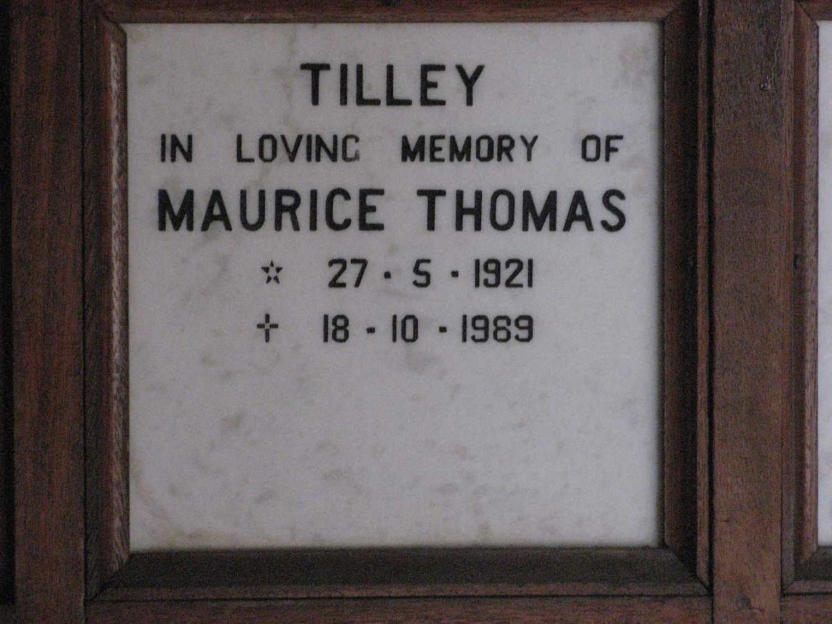 TILLEY Maurice Thomas 1921-1989