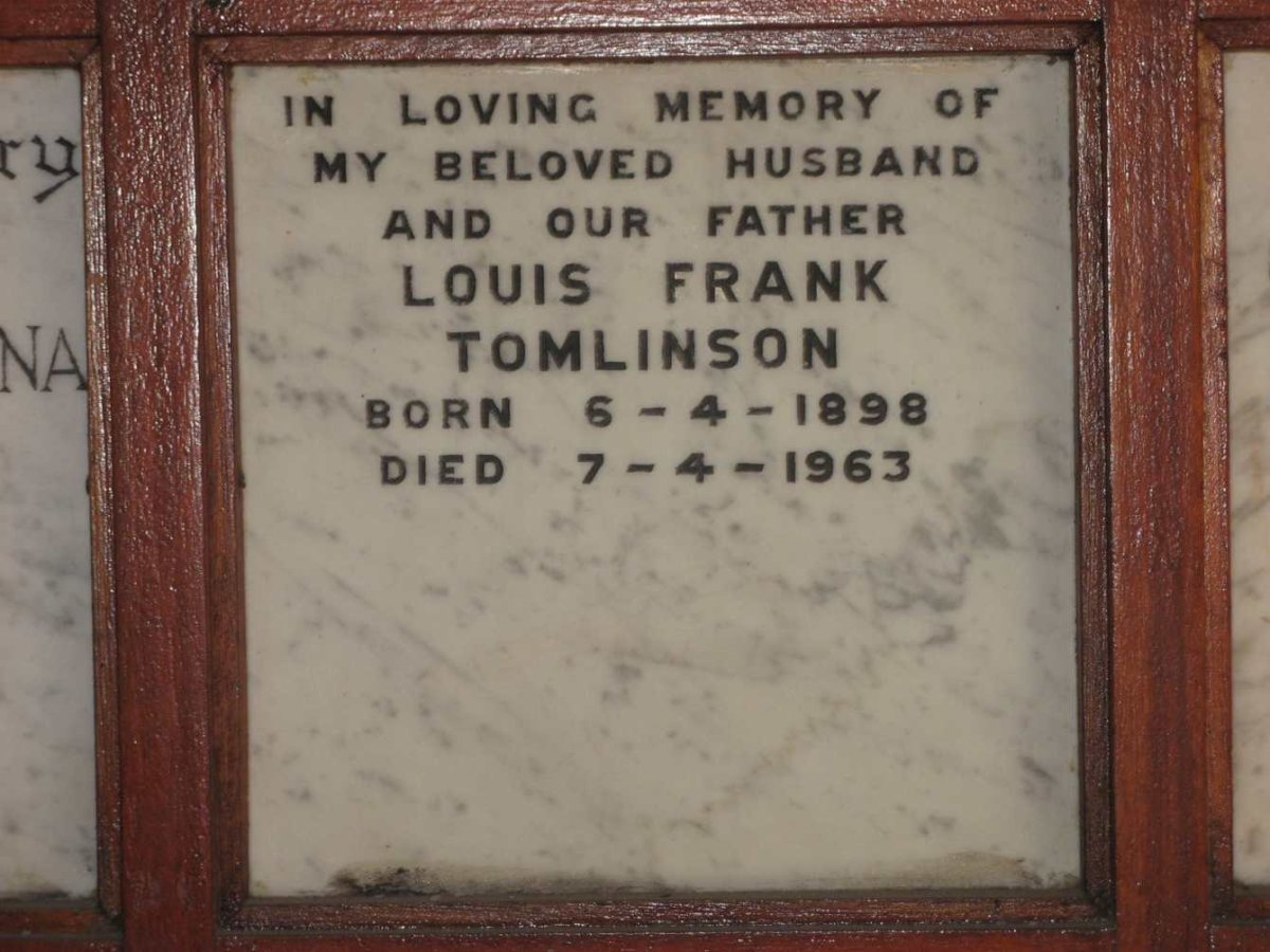 TOMLINSON Louis Frank 1898-1963