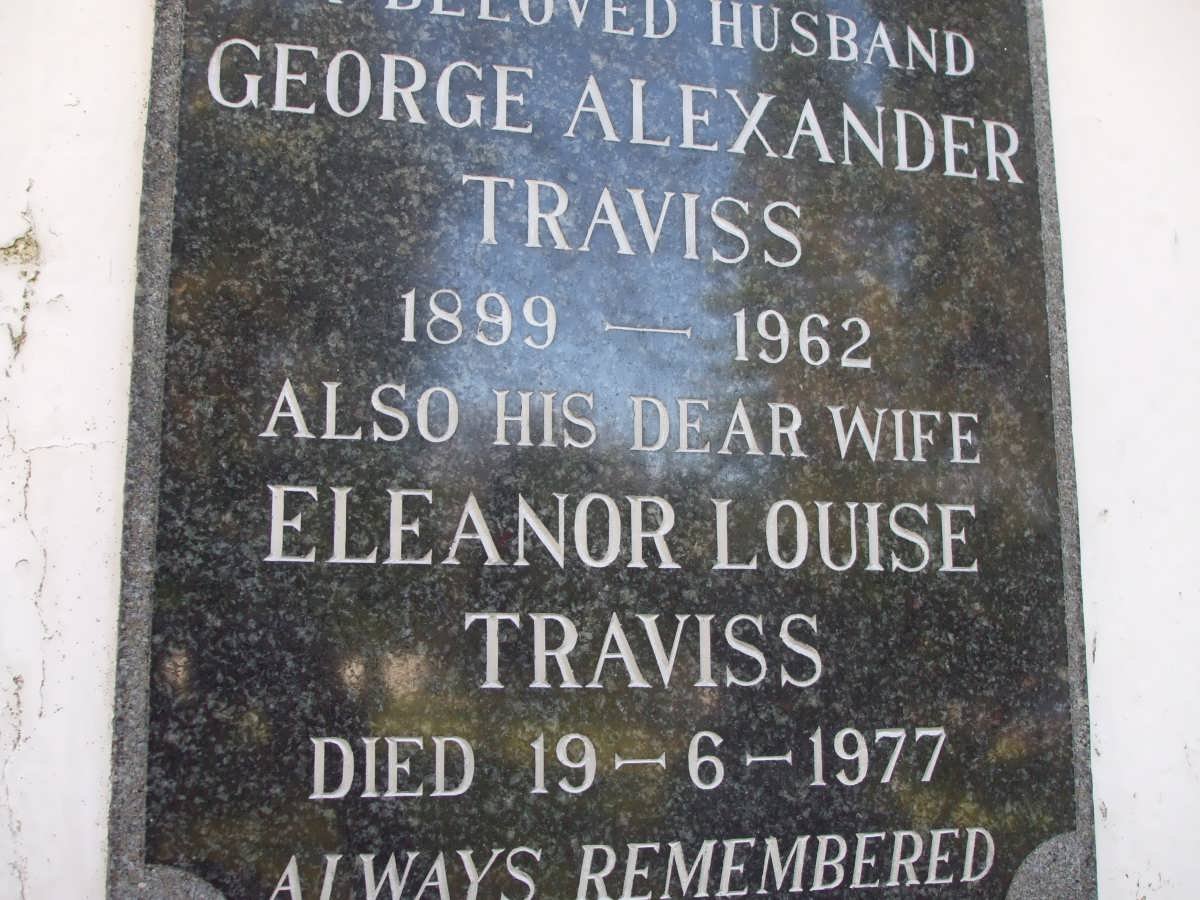 TRAVISS George Alexander 1899-1962 &amp; Eleanor Louise -1977