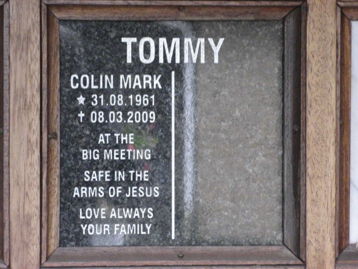 TOMMY Colin Mark 1961-2009