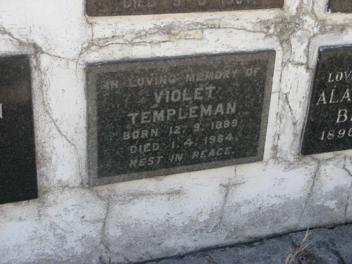 TEMPLEMAN Violet 1889-1964