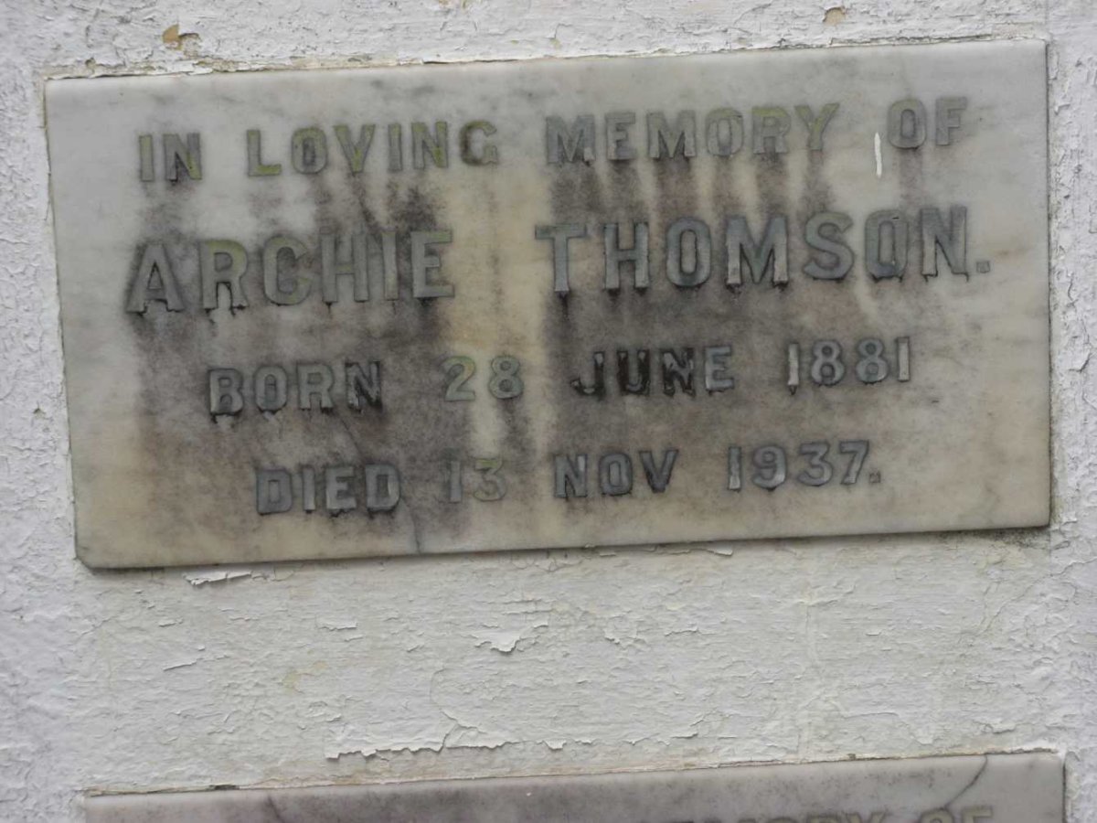 THOMSON Archie 1881-1937