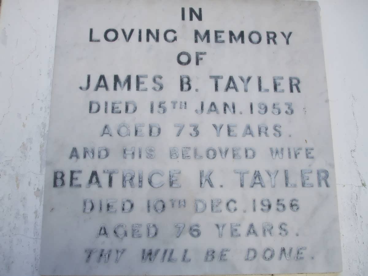 TAYLER James B. -1953 &amp; Beatrice K. -1956
