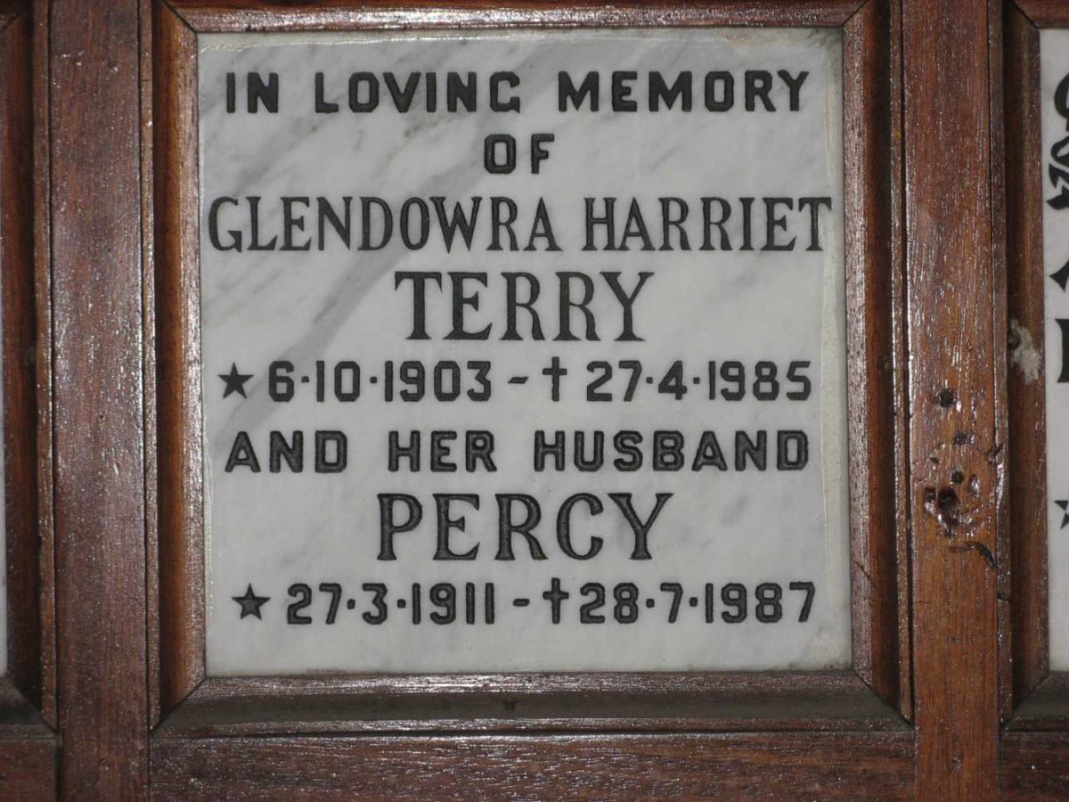 TERRY Percy 1911-1987 &amp; Glendowra Harriet 1903-1985