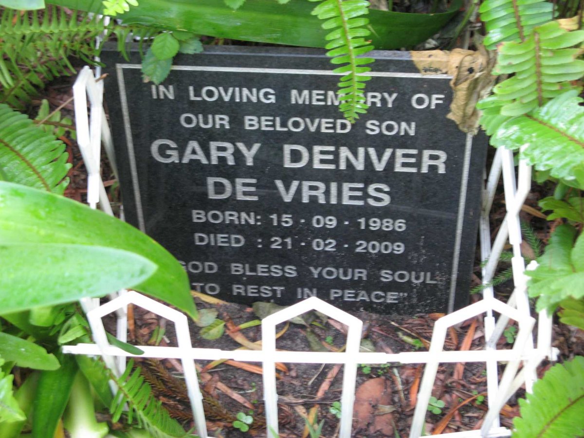 VRIES Gary Denver, de 1986-2009