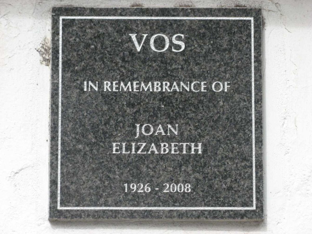 VOS Joan Elizabeth 1926-2008