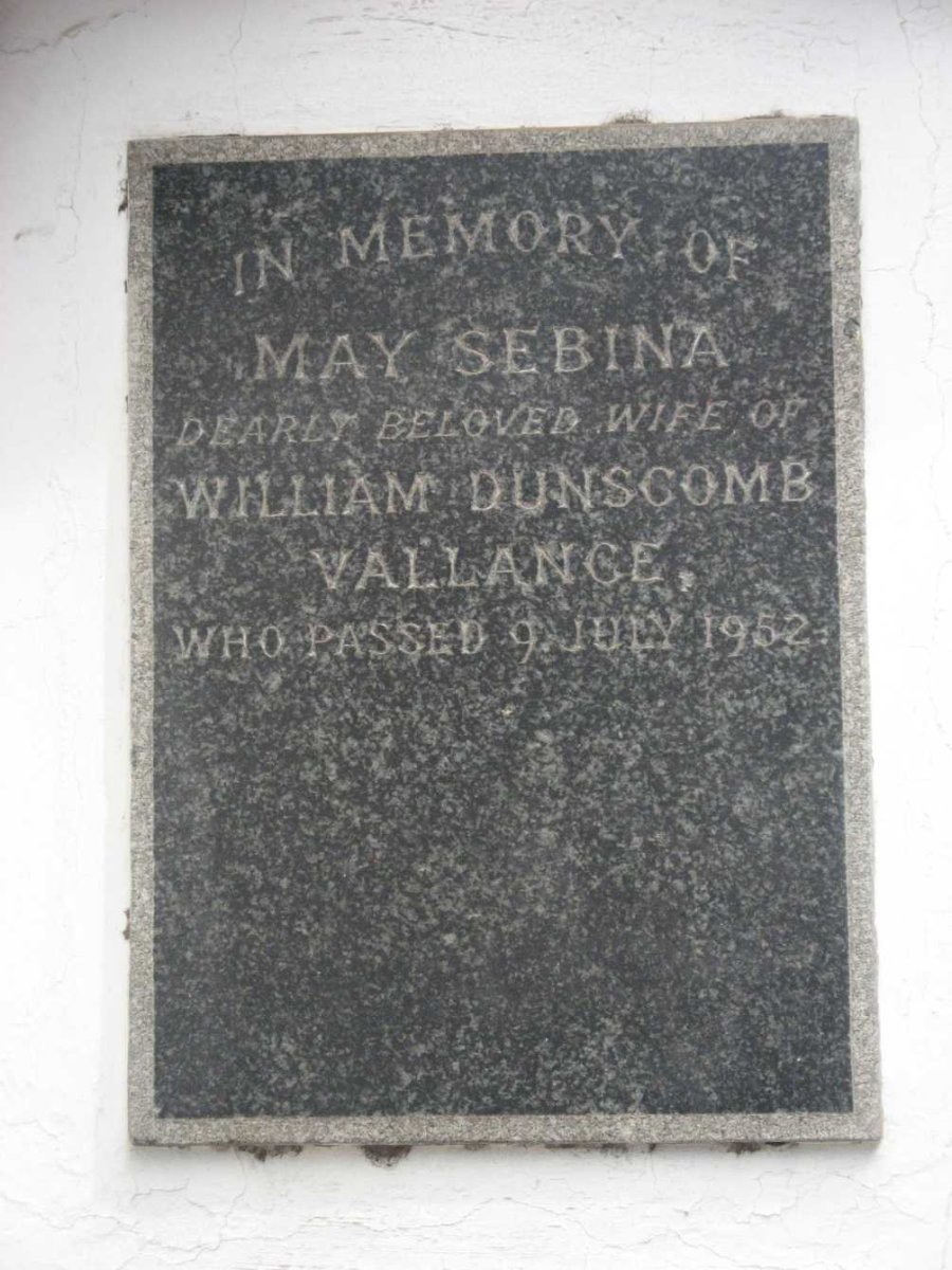 VALLANCE May Sebina -1952