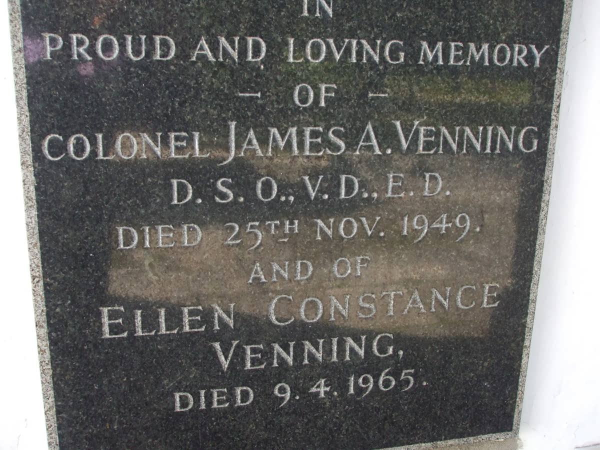 VENNING James A. -1949 &amp; Ellen Constance -1965