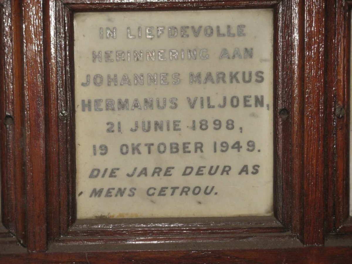 VILJOEN Johannes Markus Hermanus 1898-1949
