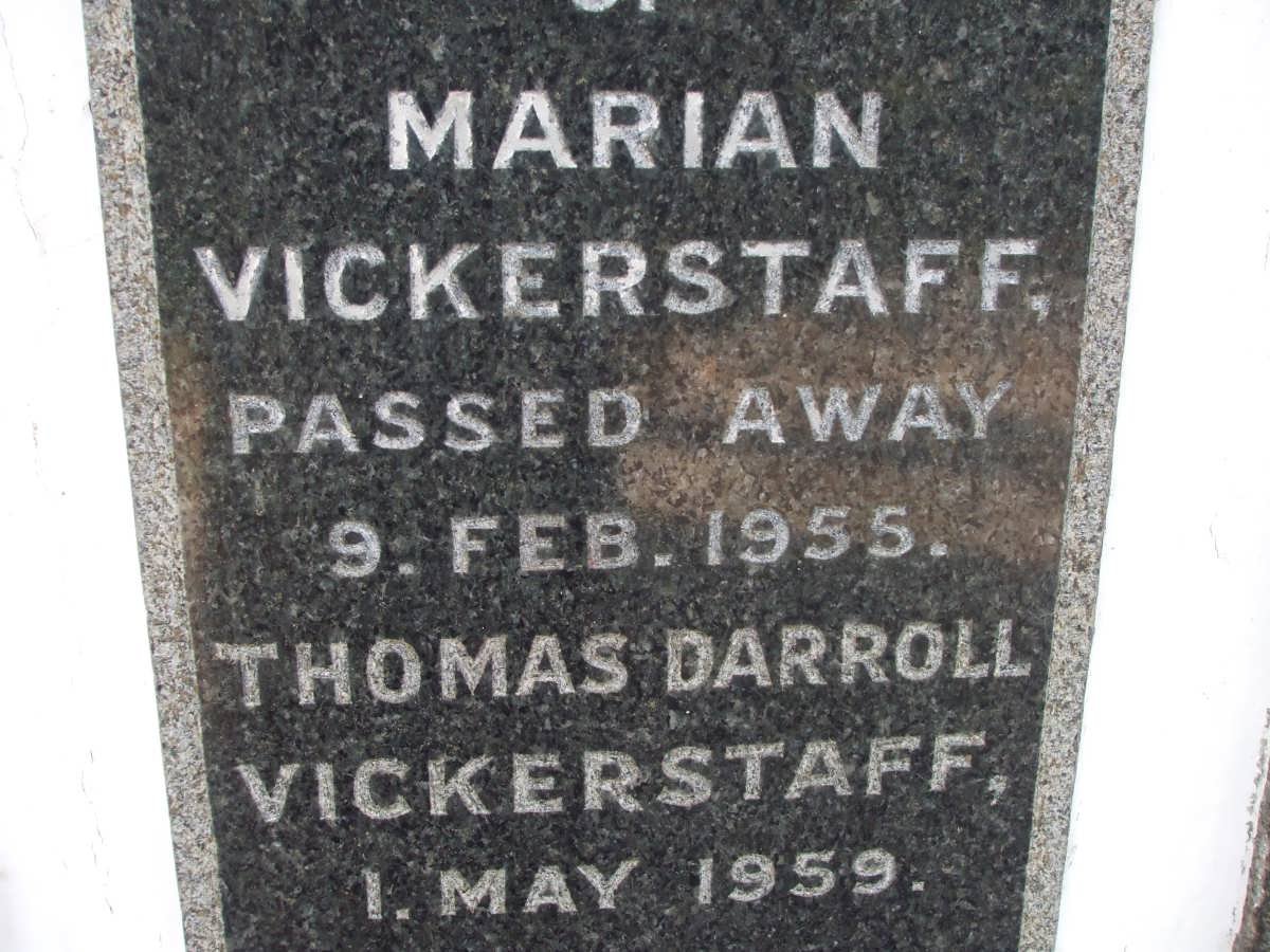 VICKERSTAFF Thomas Darroll -1959 &amp; Marian -1955