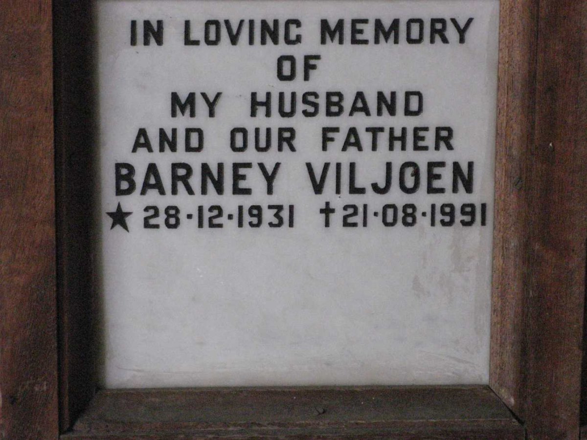 VILJOEN Barney 1931-1991