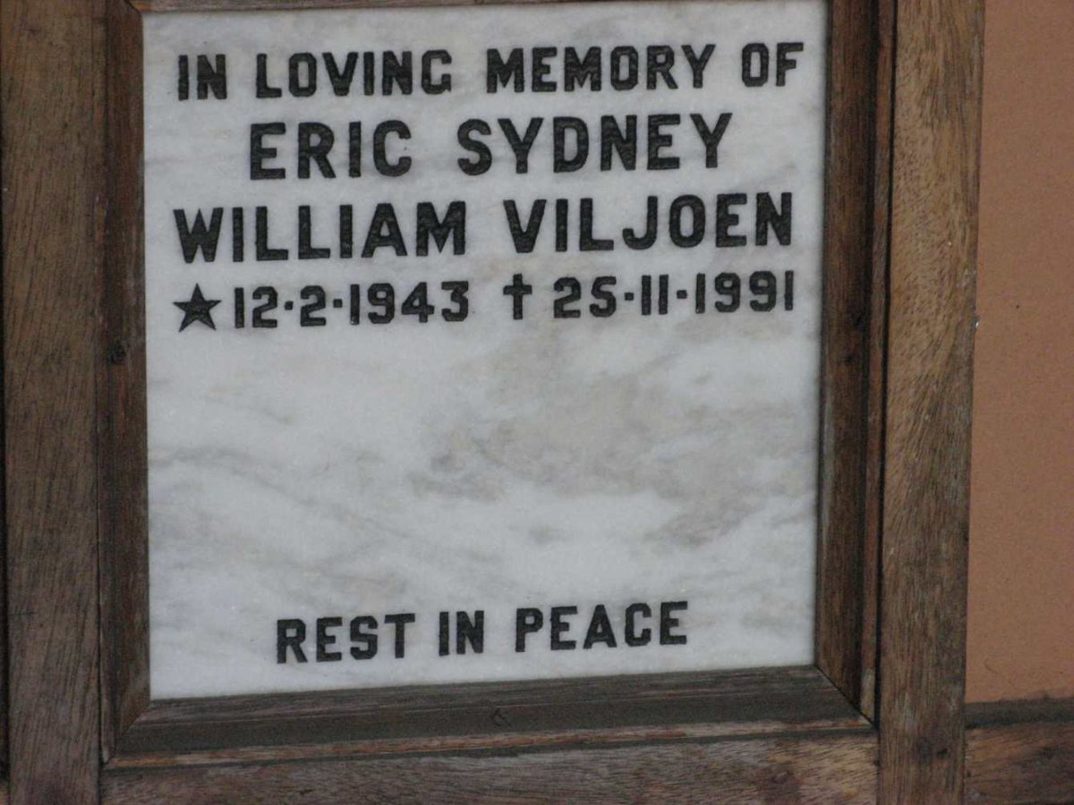 VILJOEN Eric Sydney William 1943-1991