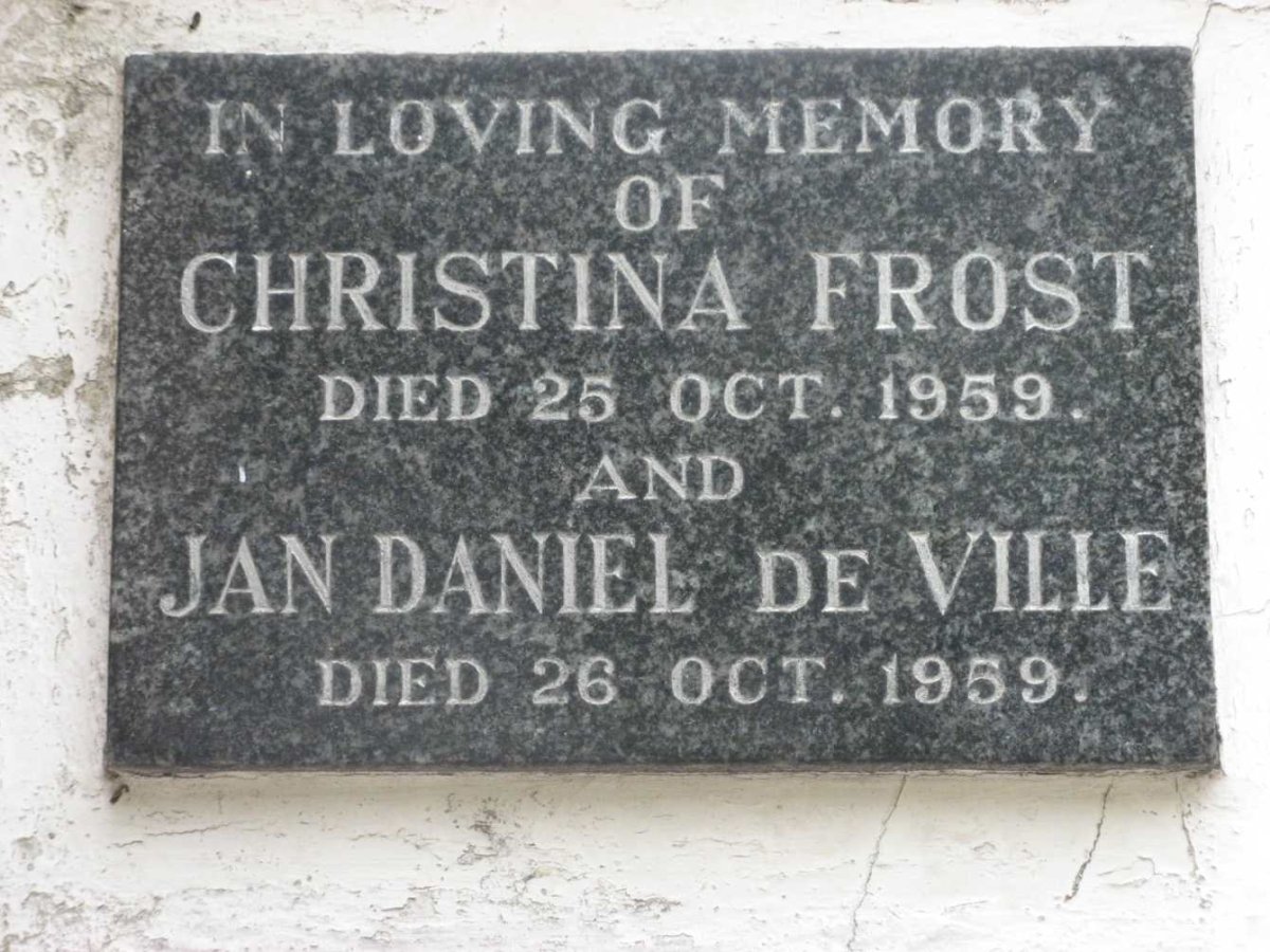 VILLE Jan Daniel, de -1959 :: FROST Christina -1959