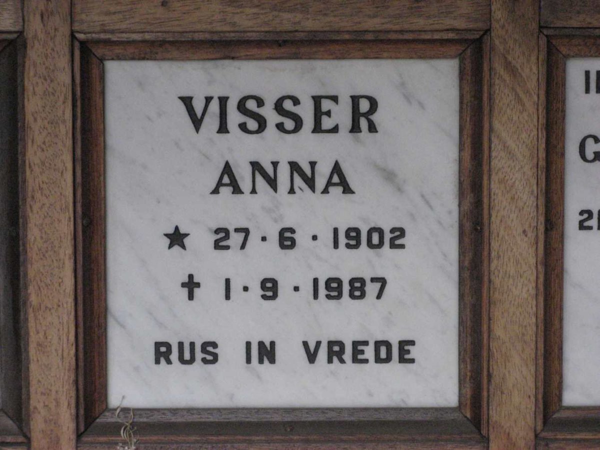 VISSER Anna 1902-1987