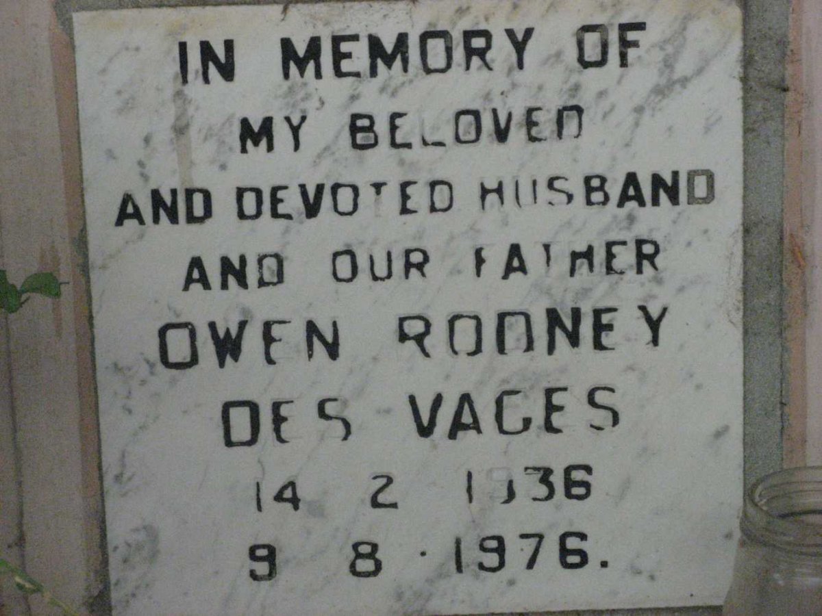 VAGES Owen Rodney, des 1936-1976