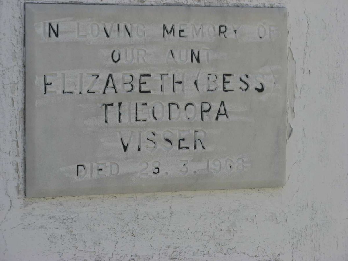 VISSER Elizabeth Theodora -1968