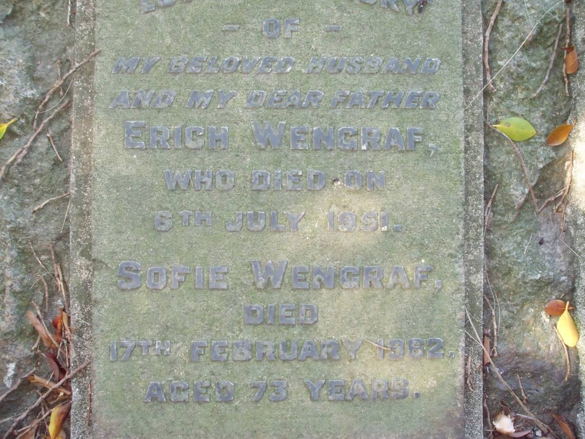 WENGRAF Erich -1951 &amp; Sofie -1962