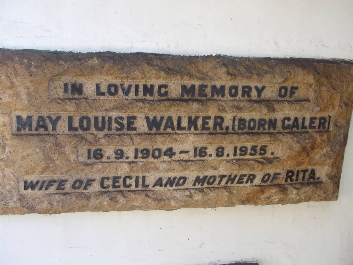 WALKER May Louise nee GALER 1904-1955