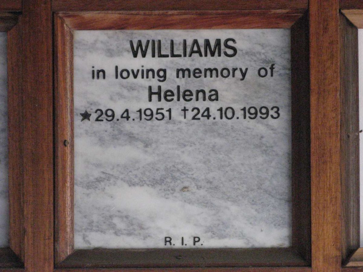 WILLIAMS Helena 1951-1993