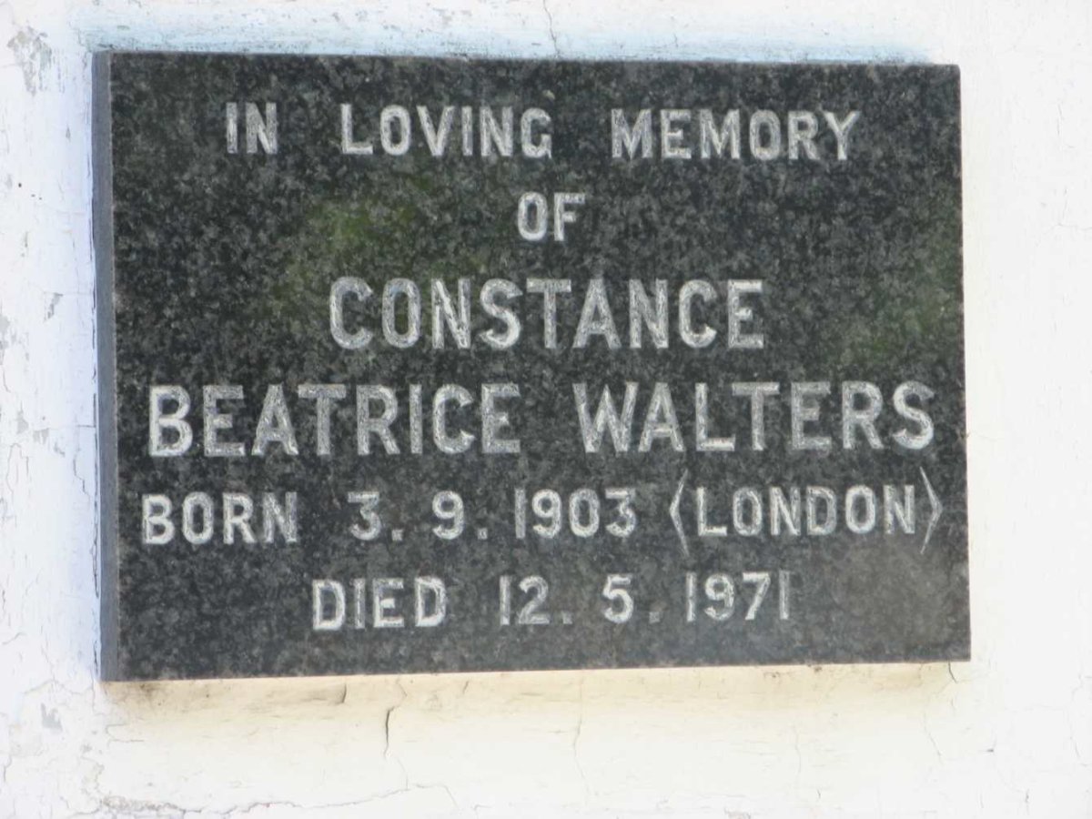WALTERS Constance Beatrice 1903-1971