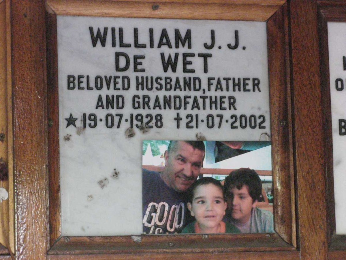 WET William J.J., de 1928-2002