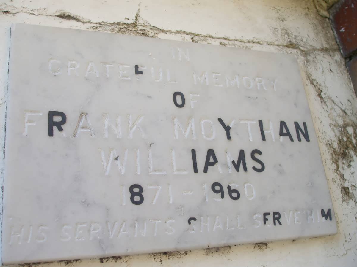 WILLIAMS Frank Moythan 1871-1960