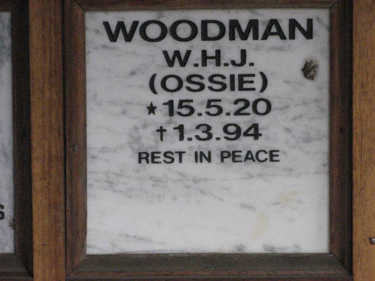 WOODMAN W.H.J. 1920-1994