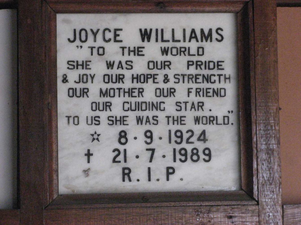 WILLIAMS Joyce 1924-1989