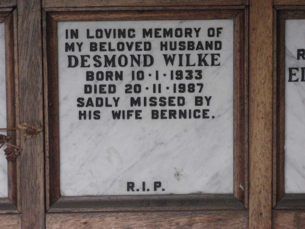 WILKE Desmond 1933-1987