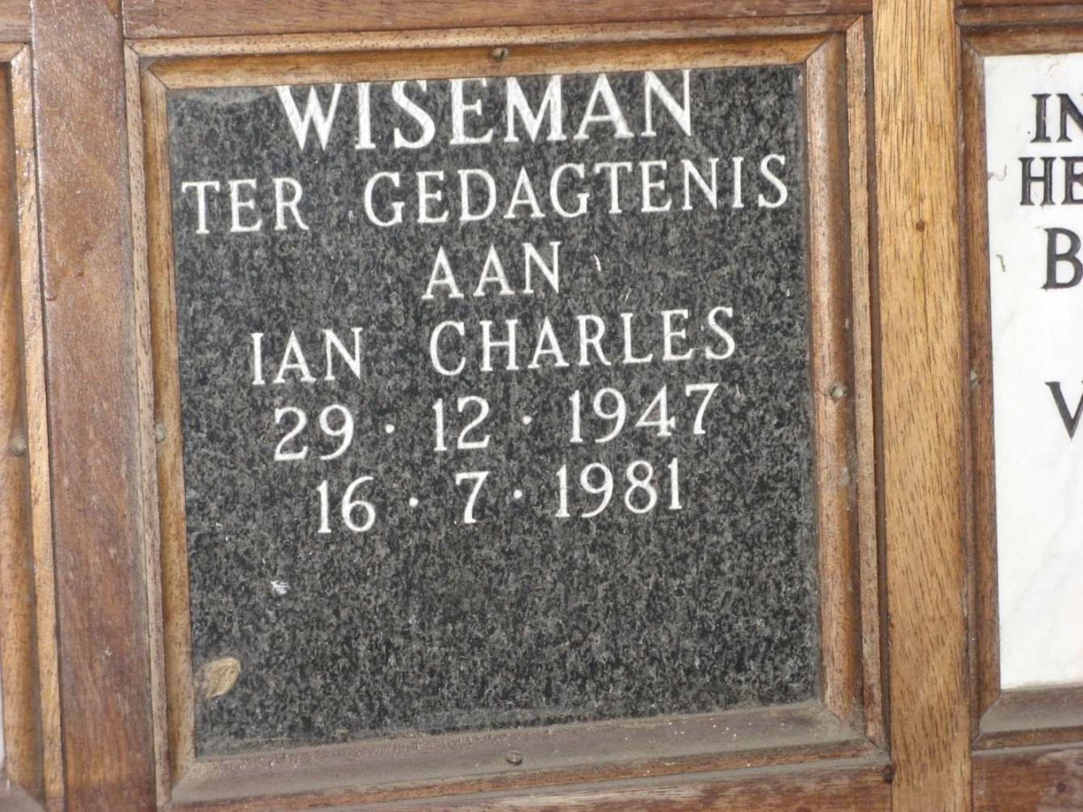 WISEMAN Ian Charles 1947-1981
