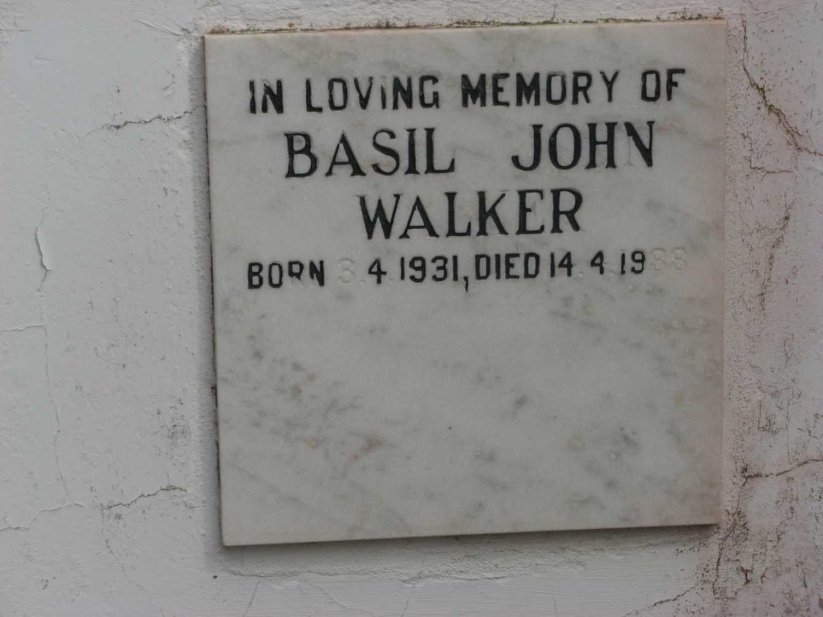 WALKER Basil John 1931-1988
