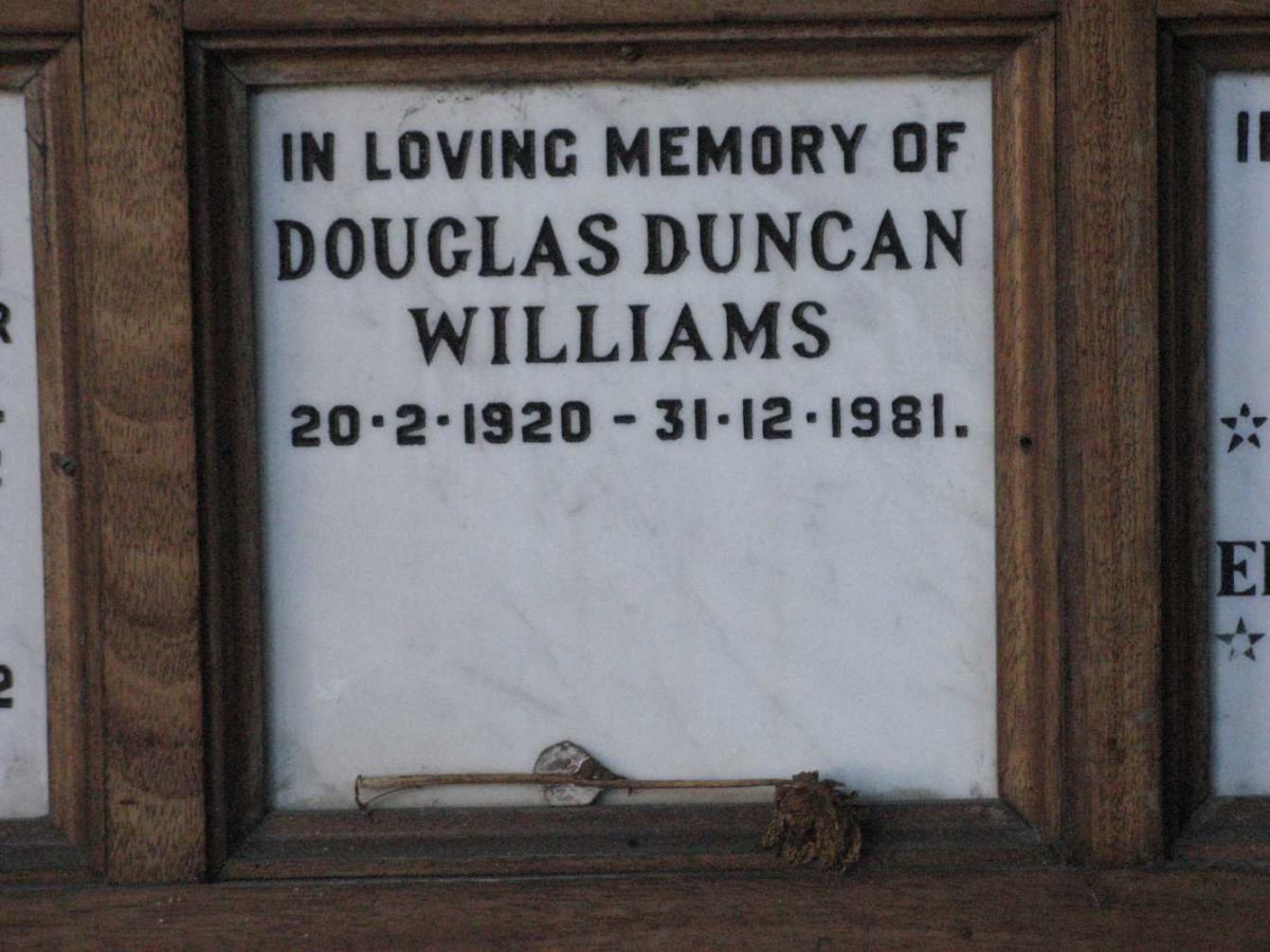 WILLIAMS Douglas Duncan 1920-1981