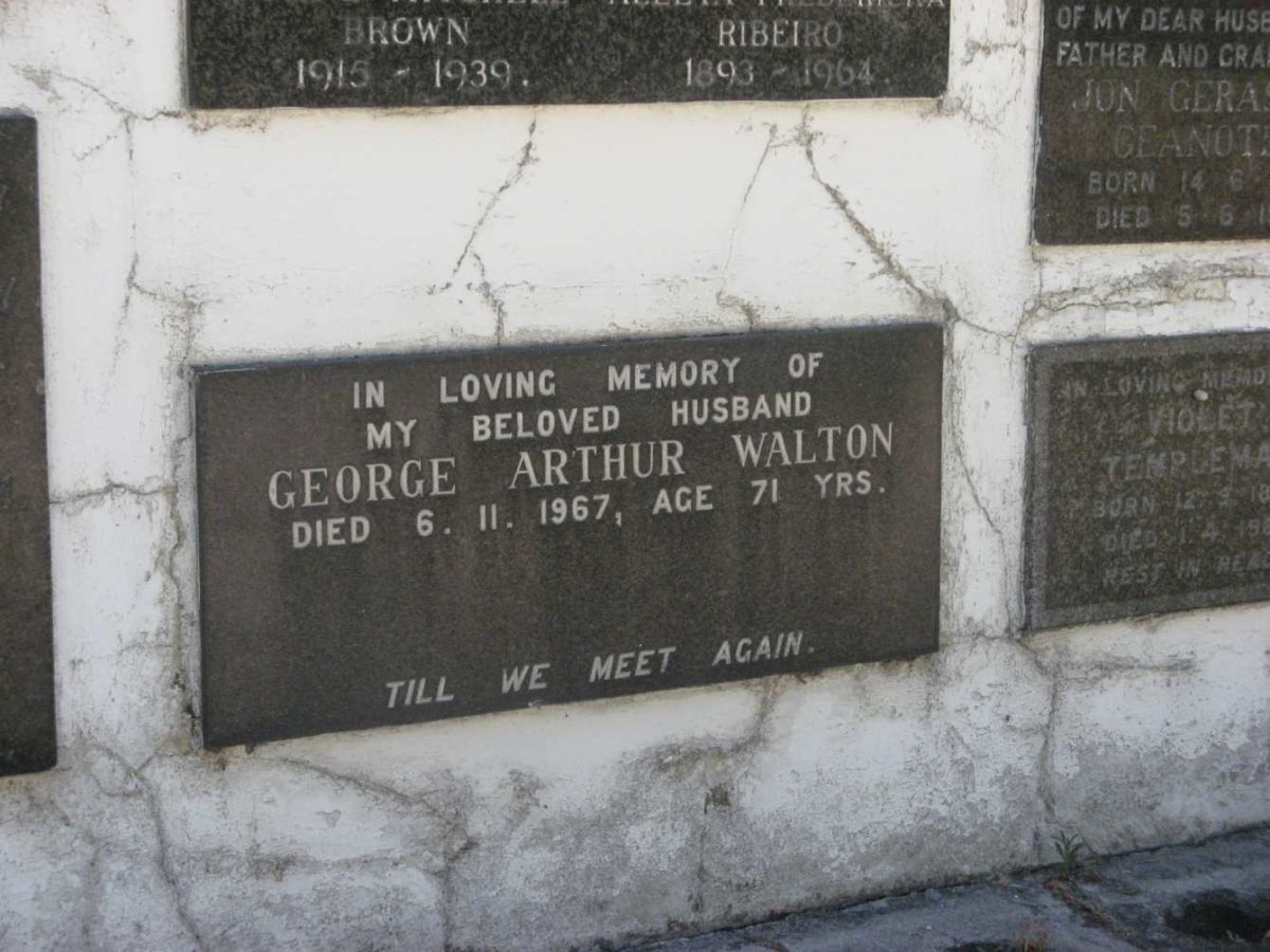 WALTON George Arthur -1967