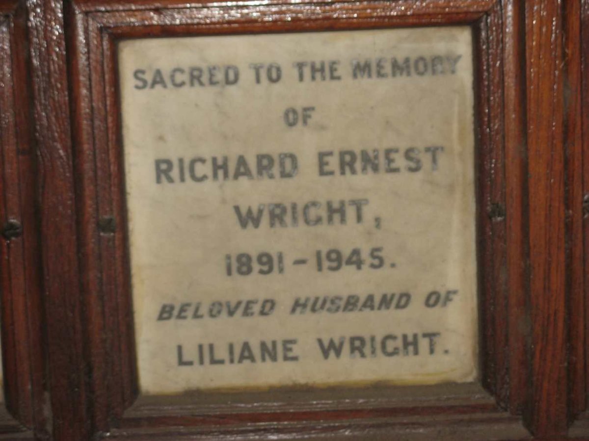 WRIGHT Richard Ernest 1891-1945