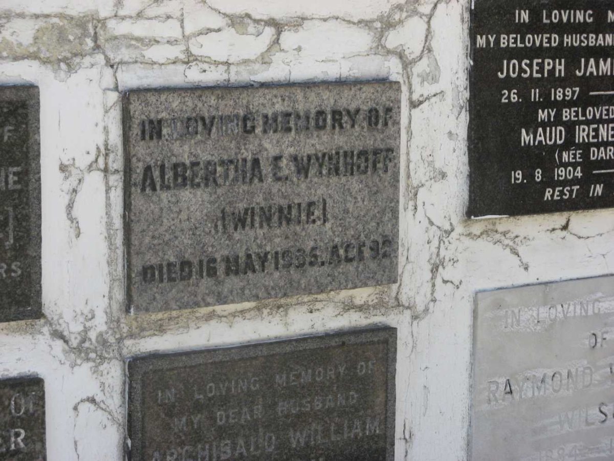 WYNHOFF Albertha E. -1965
