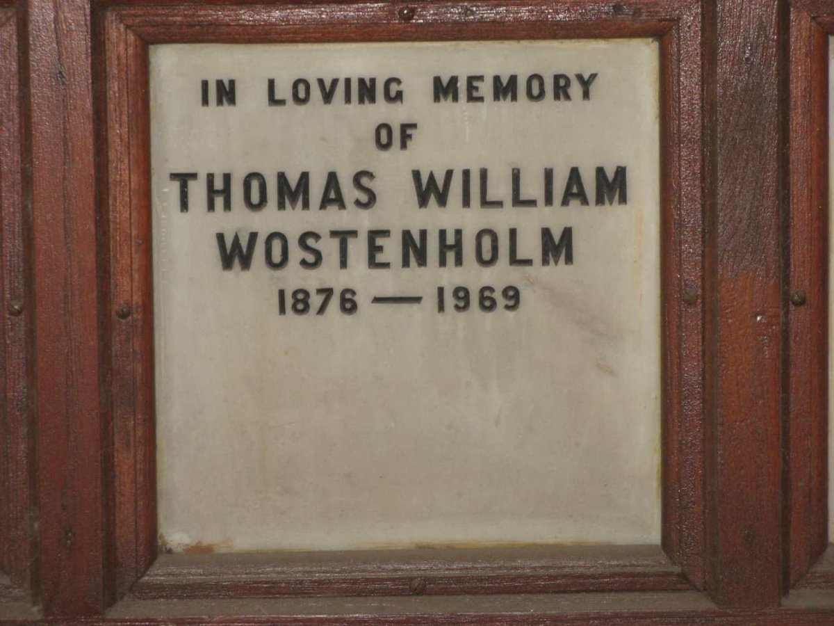 WOSTENHOLM Thomas William 1876-1969