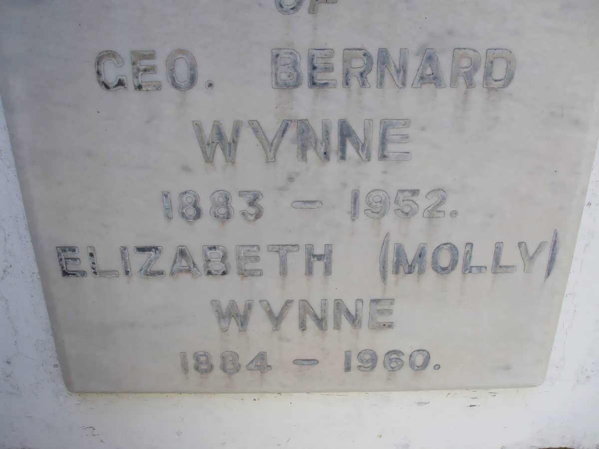 WYNNE Geo. Bernard 1883-1952 &amp; Elizabeth 1884-1960