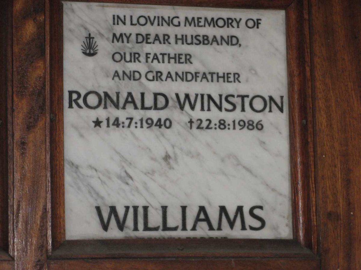 WILLIAMS Ronald Winston 1940-1986